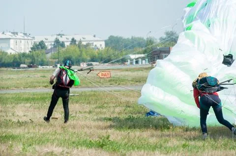 Show program of paratrooper Stock Photos