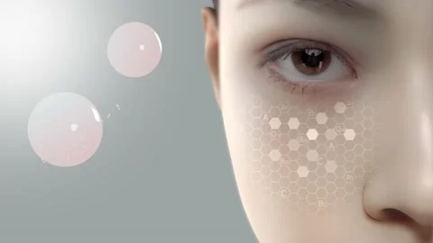 Show properties of Drops of cream or lotion or vitamin 3 special ability to Stock Footage 197014447