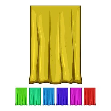 Show red curtain cartoon vector graphic Stock Illustration