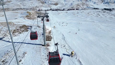 Show of ski athletes in super slow motion 動画素材 259987285