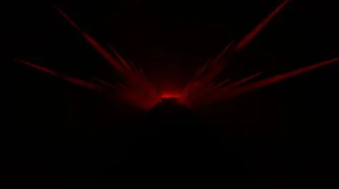 Show on stage, lighting with dynamic red spotlights, 3d simulation. Stock Illustration