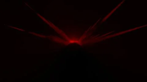 Show on stage, lighting with dynamic red spotlights, 3d simulation. Stock Illustration