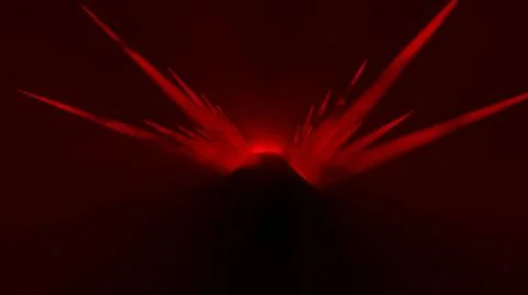 Show on stage, lighting with dynamic red spotlights, 3d simulation. Stock Illustration