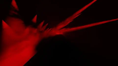 Show on stage, lighting with dynamic red spotlights, 3d simulation. Stock Illustration