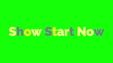 Show start now text animation featuring vibrant multicolor lettering against Video stock 340947405