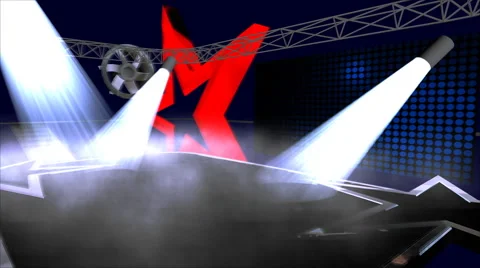 Show studio 3D with background for text, name, logo at the end of Stock Footage 41992821