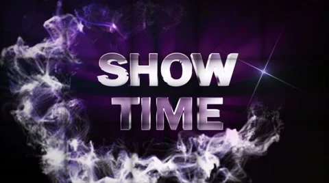 SHOW TIME Text Animation in Falling Cube... | Stock Video | Pond5