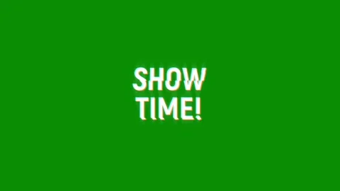 Show time text glitch animation effect streaming and broadcast video Vidéo 313297296