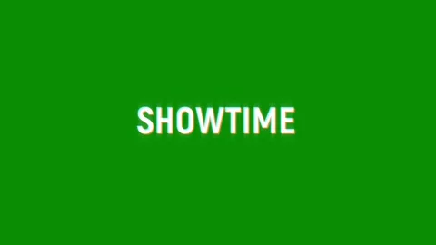 Show time text glitch animation effect streaming and broadcast video Vidéo 313297298