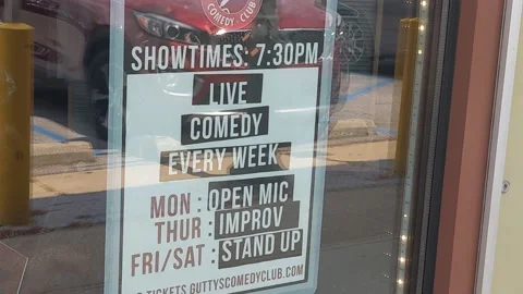 Show Times For Live Comedy Stock Footage 159305331