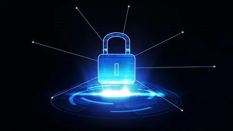 Show UI Security Systems Lock Digital Technology Futuristic Hud Network Con.. Stock Photos