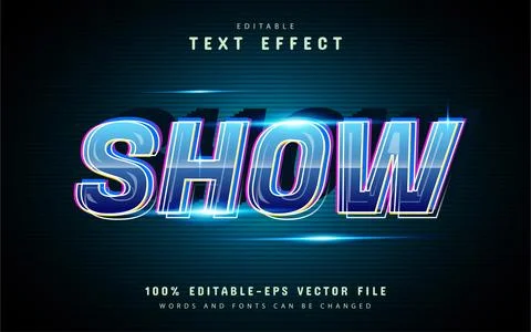 Show vector text effect Stock Illustration