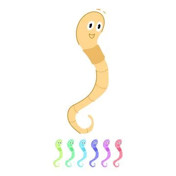 Show worm cartoon vector cartoon graphic Stock Illustration