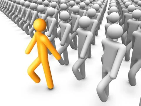 Show your difference Stock Illustration