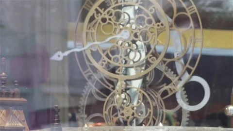 Showcase clock Stock Footage 79889523