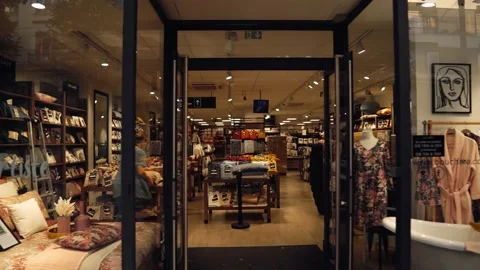 Showcase of a clothing store in Nice Stock Footage 198730705