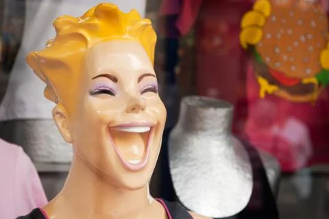 Showcase doll with fun Foto stock