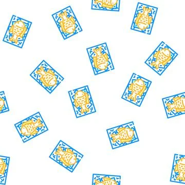 Showcase with fish and ice vector seamless pattern Illustrazione stock