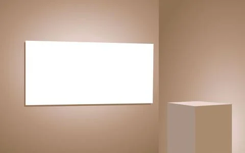 Showcase with spotlight in the gallery Stock Illustration