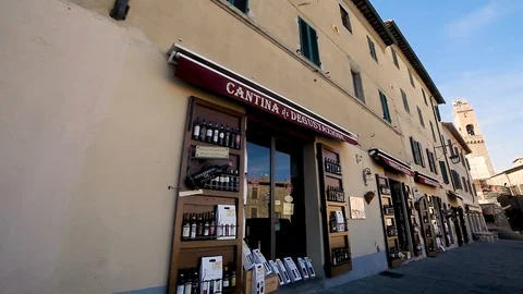Showcase wine shop Stock Footage 97930482