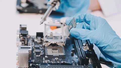 Showcasing expert computer hardware assembly and hard drive installation wi.. Stock Footage 285767559