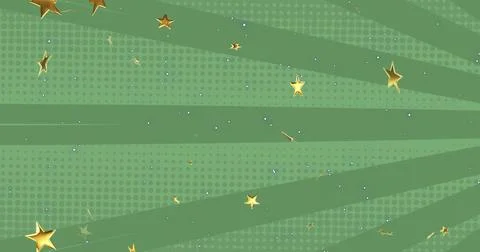 Showcasing green retro digital background featuring wide radial beams, halftone Stockillustratie