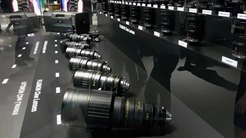 Showcasing Innovative Camera Lens Technology at Photokina 2012 스톡 동영상 309045440