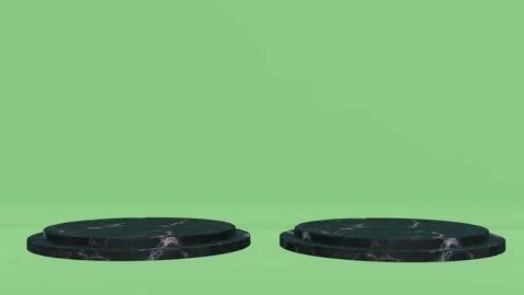 Showcasing a scene of a black marble podium Stock Footage 260776250