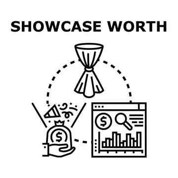 Showcasing worth, value measurement, and financial analysis Stock Illustration