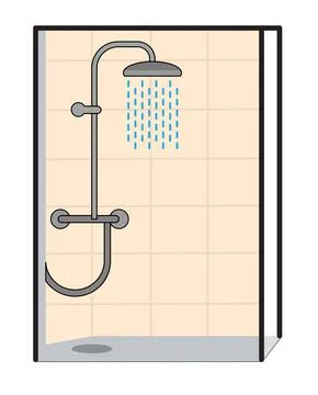 Shower in the badroom Illustration イラスト素材