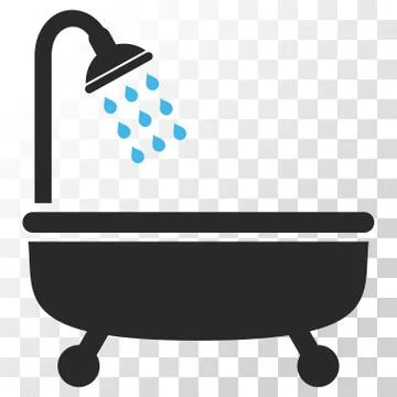 Shower Bath Vector Icon Stock Illustration
