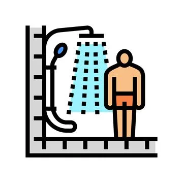 Shower for bathing color icon vector illustration Stock Illustration