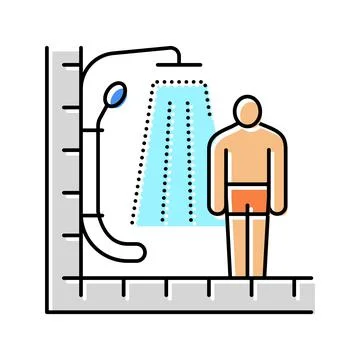 Shower for bathing color icon vector illustration Stock Illustration
