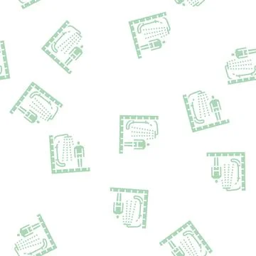 Shower for bathing glyph seamless pattern Stock Illustration