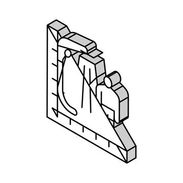 Shower for bathing isometric icon vector illustration Stock Illustration