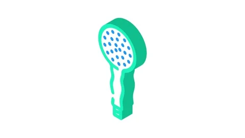 Shower bathroom interior isometric icon animation Stock Footage 327293906