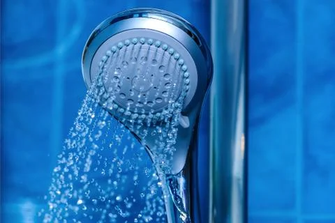 Shower in a bathroom Foto stock