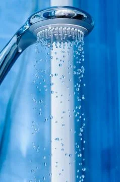 Shower in a bathroom Foto stock