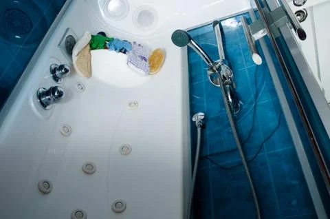 Shower in a bathroom Stock-Fotos