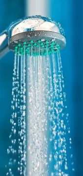 Shower in a bathroom Fotos Stock