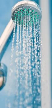 Shower in a bathroom Stock Photos