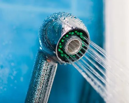 Shower in a bathroom Foto stock