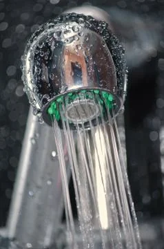 Shower in a bathroom Stock Photos