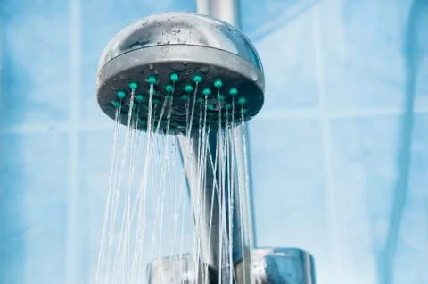 Shower in a bathroom Fotos Stock