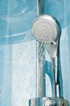 Shower in a bathroom Foto stock