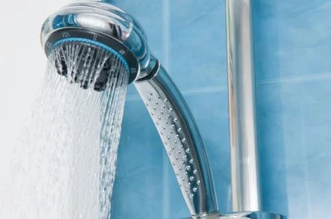 Shower in a bathroom Fotos Stock