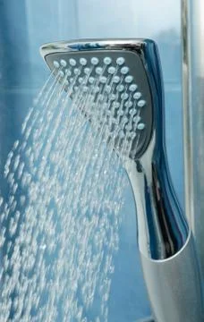 Shower in a bathroom Foto stock