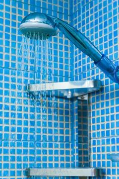 Shower in a bathroom Fotos Stock