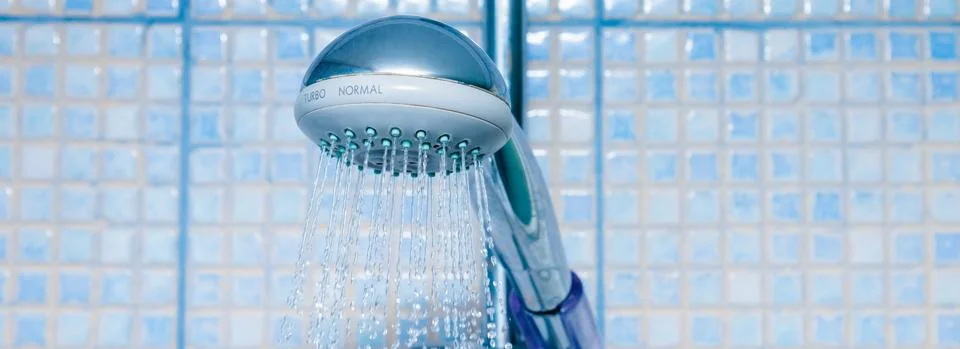 Shower in a bathroom Fotos Stock