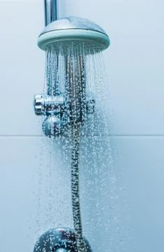 Shower in a bathroom Foto stock